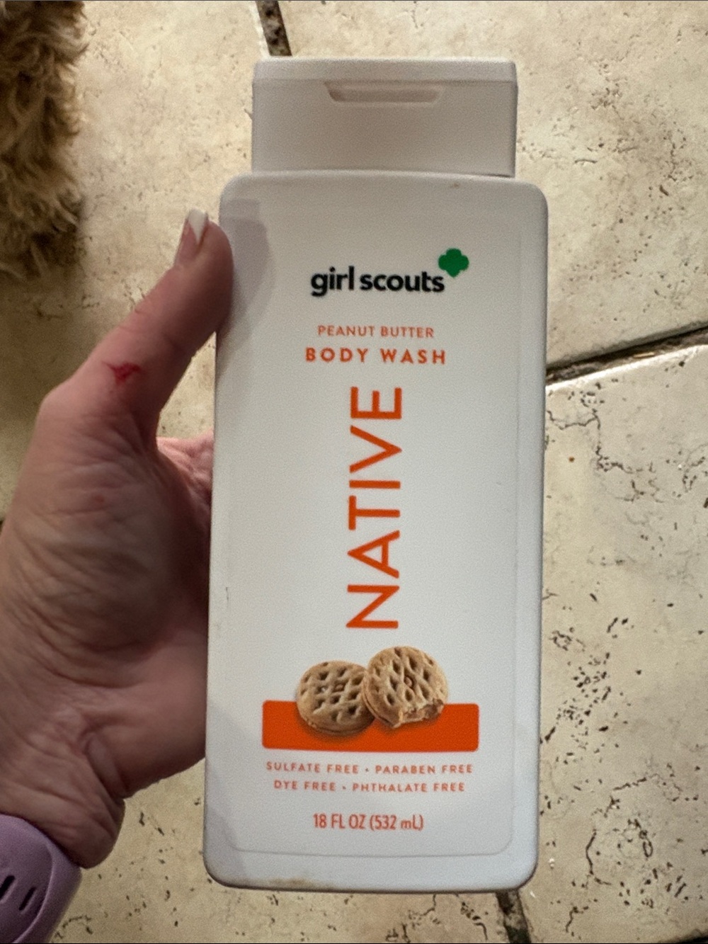 Native Girl Scouts Peanut Butter Body Wash — White/Orange
